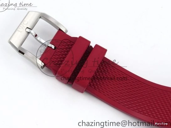 MIROTIME 0111 Reliable Portuguese Chrono IW3716 Z+F 1:1 Best Edition Red Dial on Red Rubber Strap A 7015